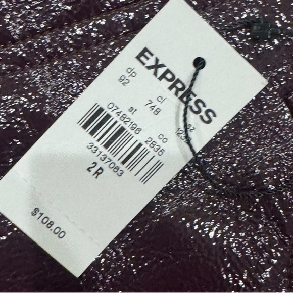 NWT Express purple faux leather “modern straight” ❤️ - Picture 5 of 8